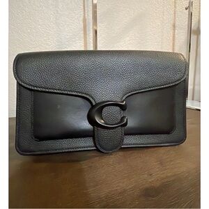 Coach Black Pebbled & Smooth Leather Belt Bag